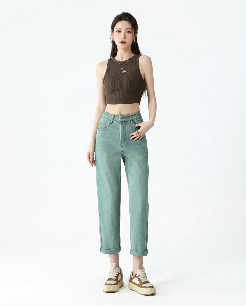 Heidi-Outlet - Cekal | High-Waisted Straight-Leg Pants Women