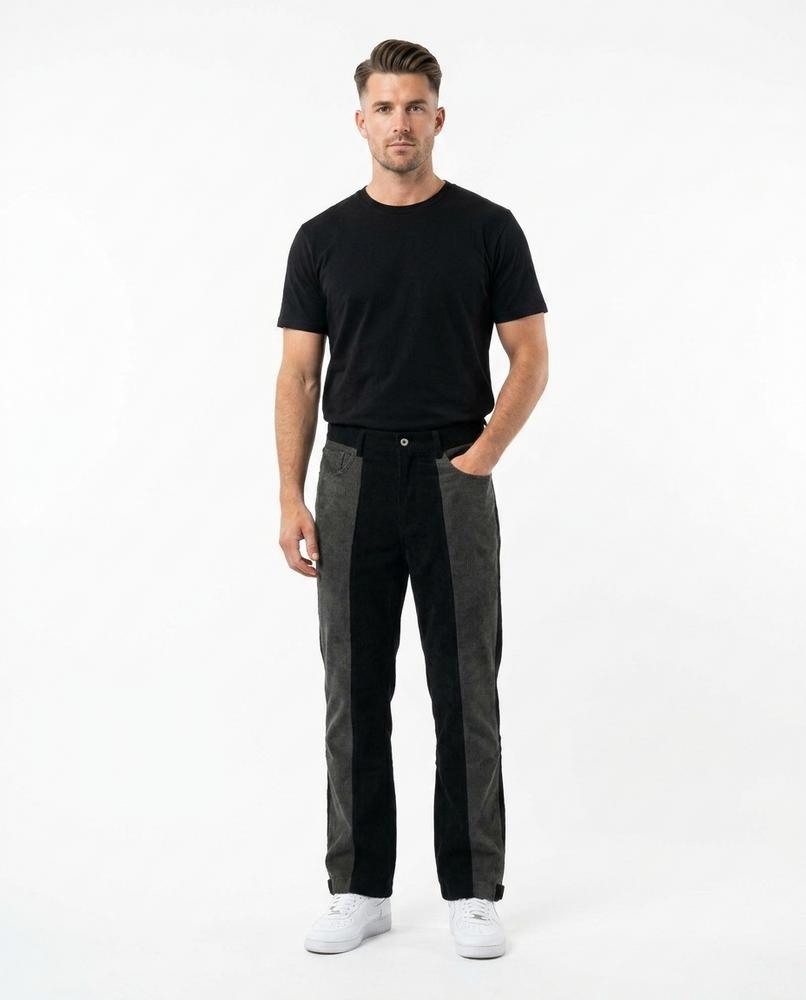 Heidi-Outlet - Munam | Color-Block Corduroy Pants Unisex