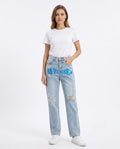 Heidi-Outlet - Nifim | Distressed Printed Pants Women
