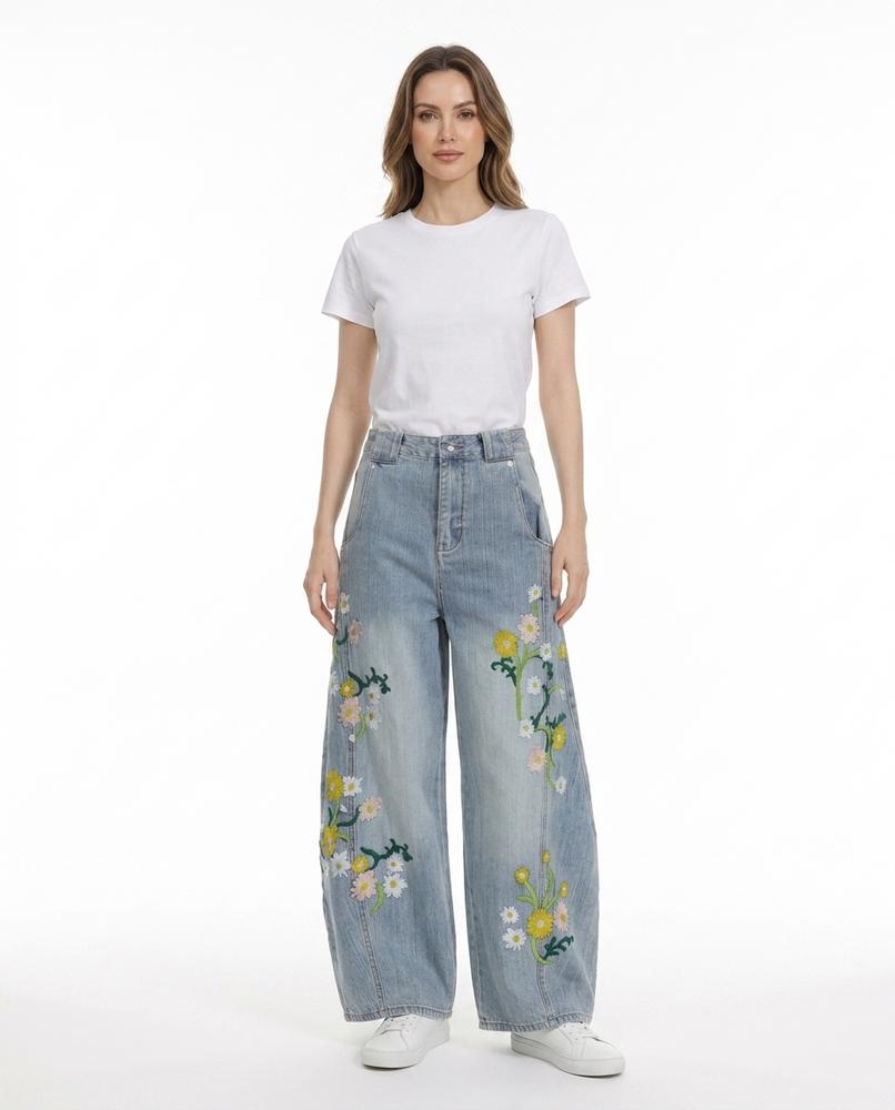 Heidi-Outlet - Yozor | Embroidered Wide-Leg Pants Women