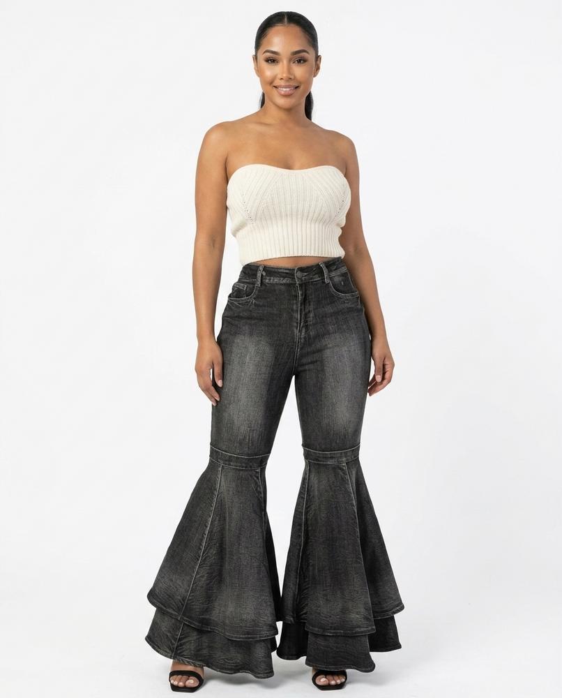 Heidi-Outlet - Nihas | Tiered Flared Pants Women
