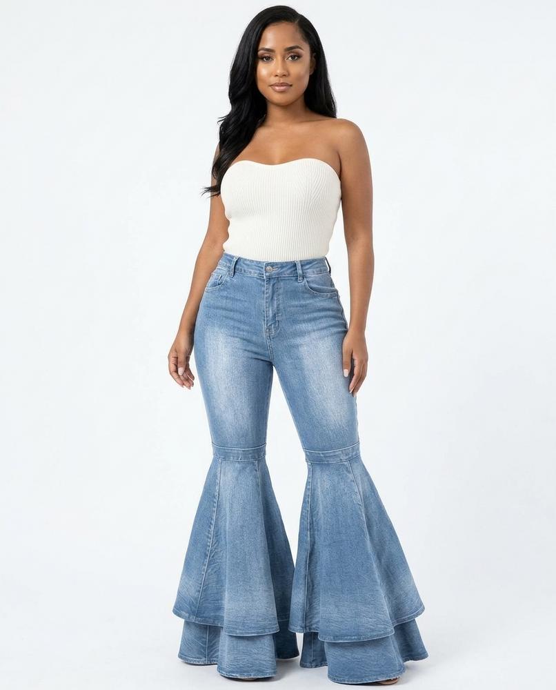 Heidi-Outlet - Nihas | Tiered Flared Pants Women