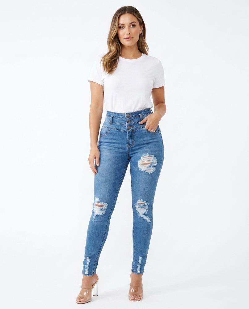Heidi-Outlet - Rehek | High-Waisted Distressed Pants Women