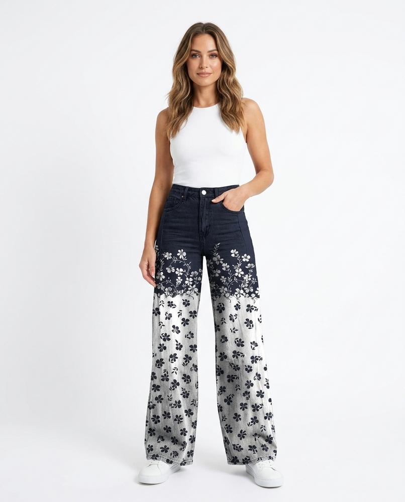 Heidi-Outlet - Dedot | Wide-Leg Floral Pants Women
