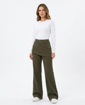 Heidi-Outlet - Lakot | Asymmetrical-Waist Wide-Leg Pants Women