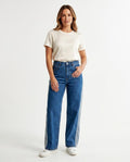 Heidi-Outlet - Eobon | Striped Wide-Leg Pants Women