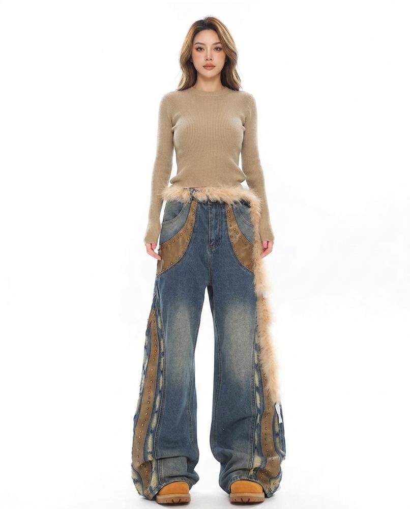 Heidi-Outlet - Nesil | Wide-Leg Embellished Pants Women