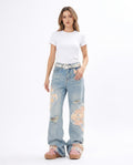 Heidi-Outlet - Mekor | Distressed Wide-Leg Pants Women