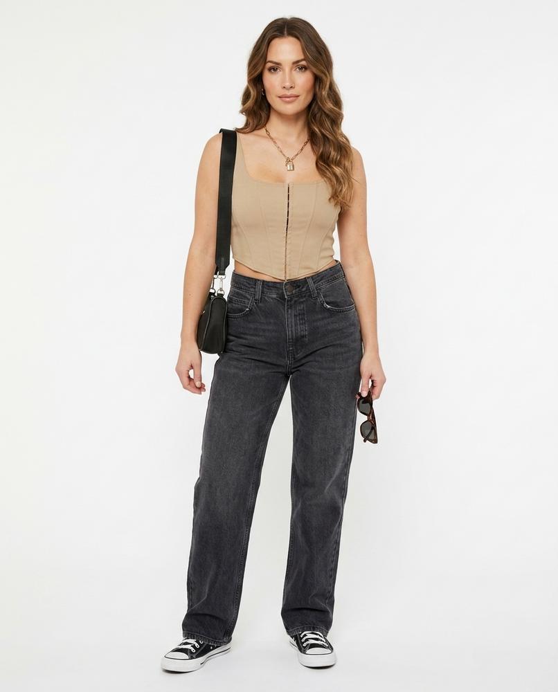 Heidi-Outlet - Eugor | High-Waist Straight-Leg Pants Women