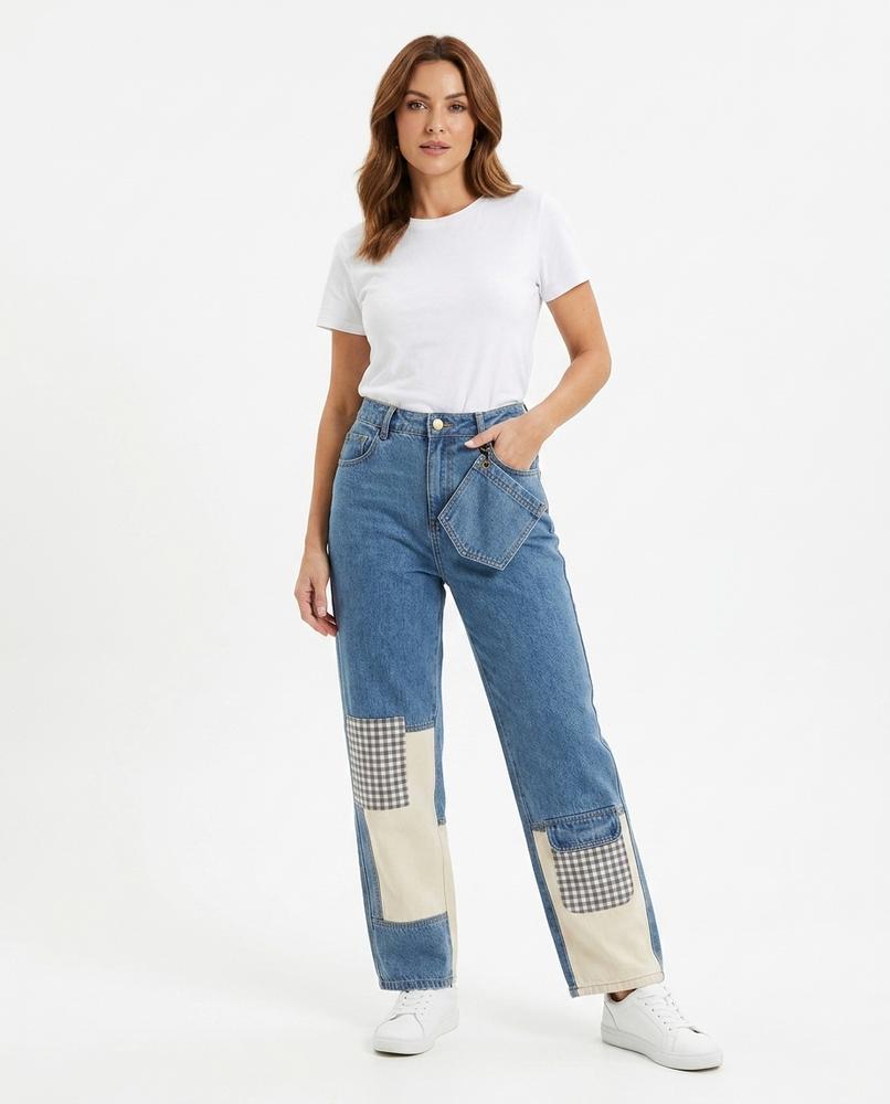 Heidi-Outlet - Remev | Patchwork High-Waisted Pants Women