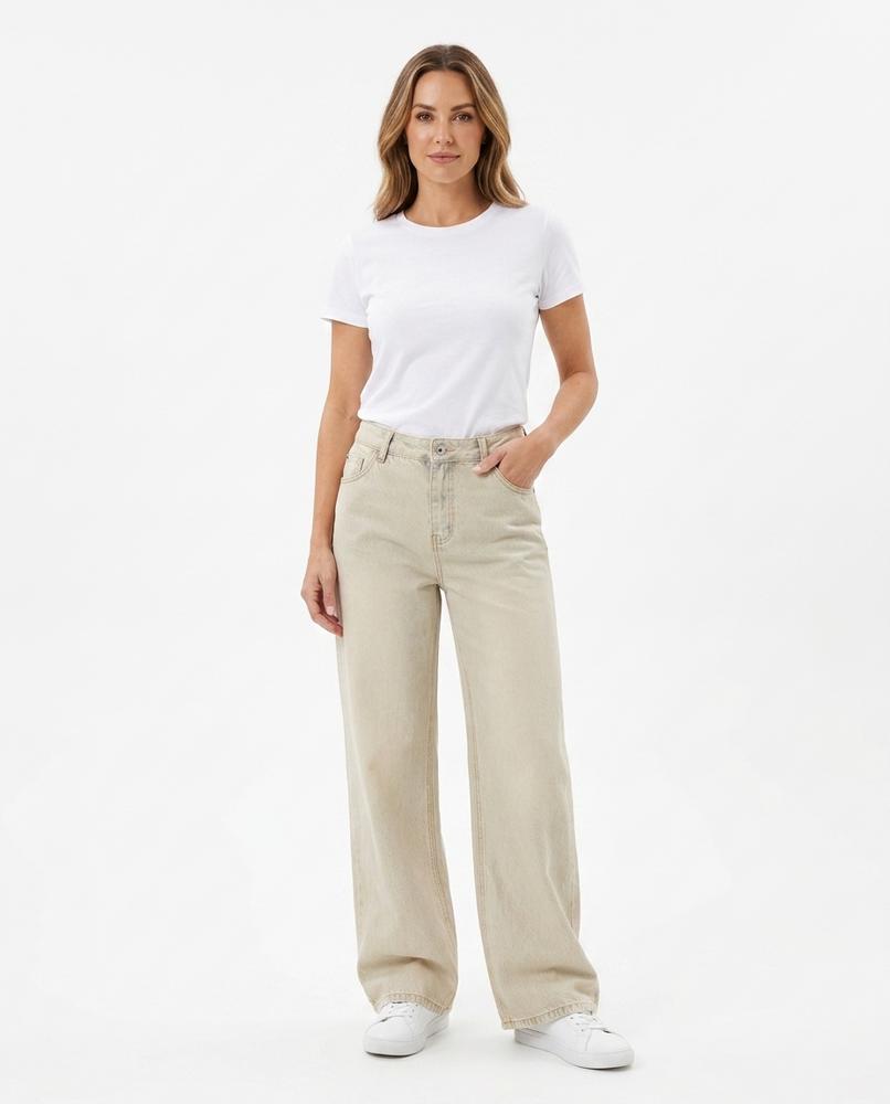 Heidi-Outlet - Aarom | Wide-Leg Denim Pants Women