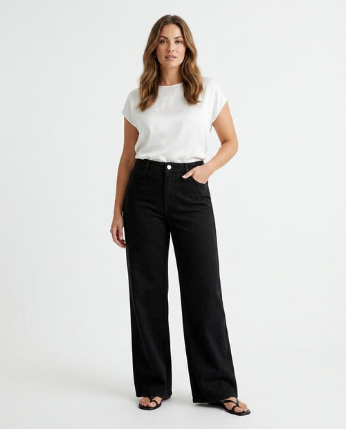 Heidi-Outlet - Aarom | Wide-Leg Denim Pants Women