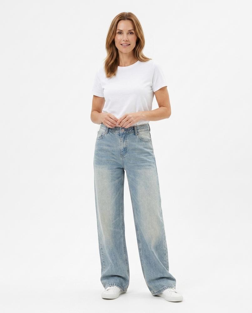 Heidi-Outlet - Aarom | Wide-Leg Denim Pants Women