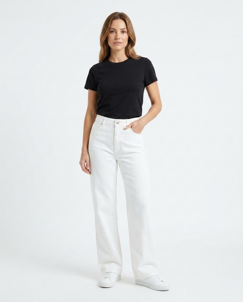 Heidi-Outlet - Aarom | Wide-Leg Denim Pants Women