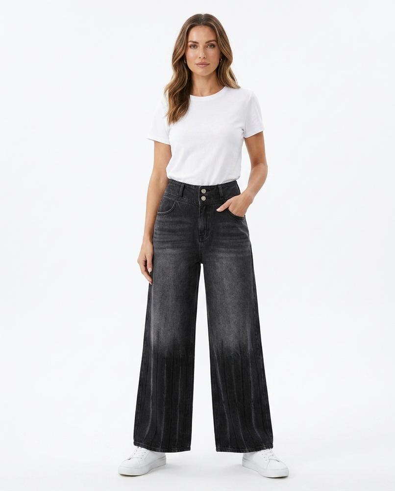 Heidi-Outlet - Curik | Wide-Leg High-Waist Pants Women