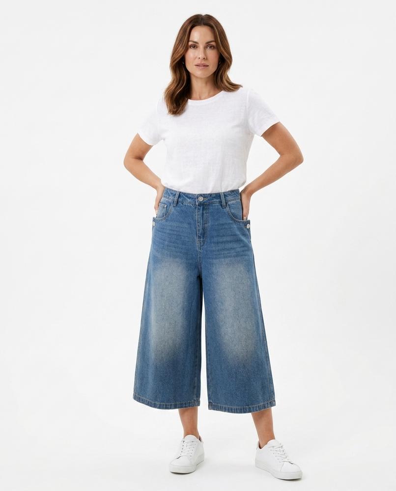 Heidi-Outlet - Yoker | Wide-Leg Cropped Pants Women