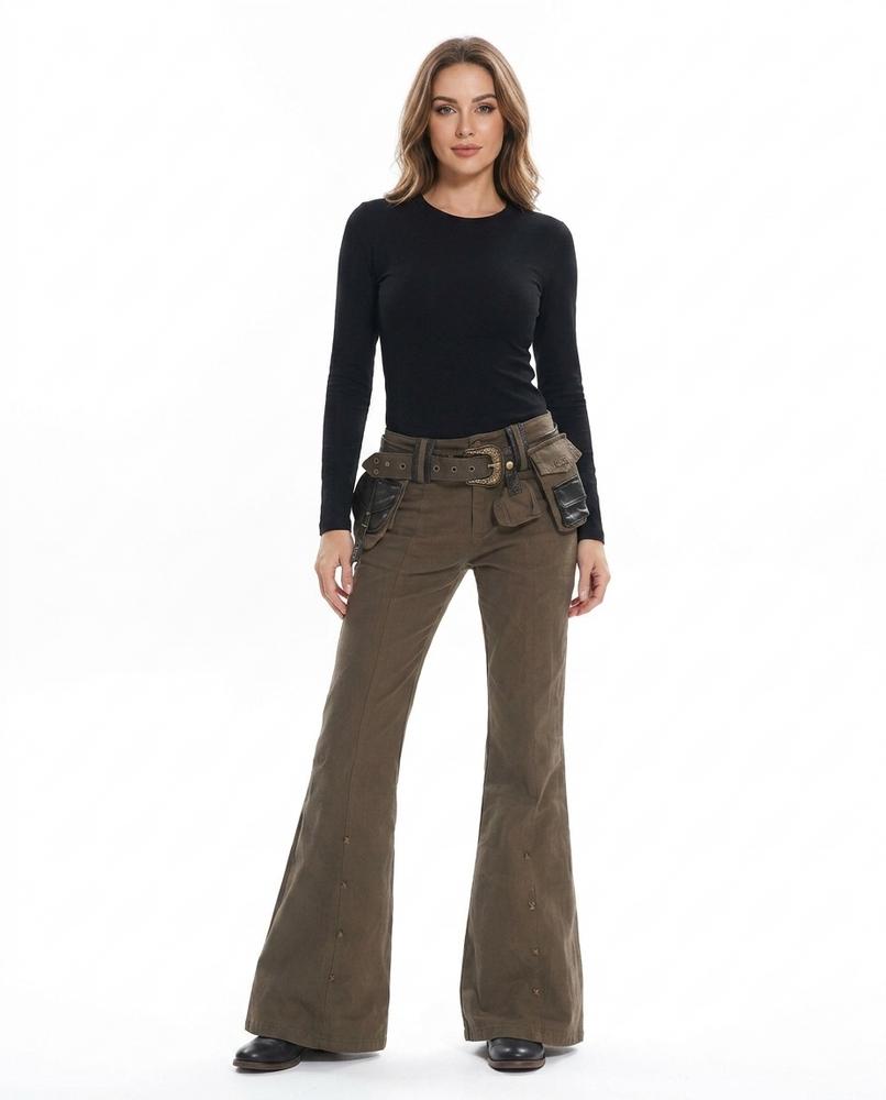 Heidi-Outlet - Cobam | Studded Flared Pants Women