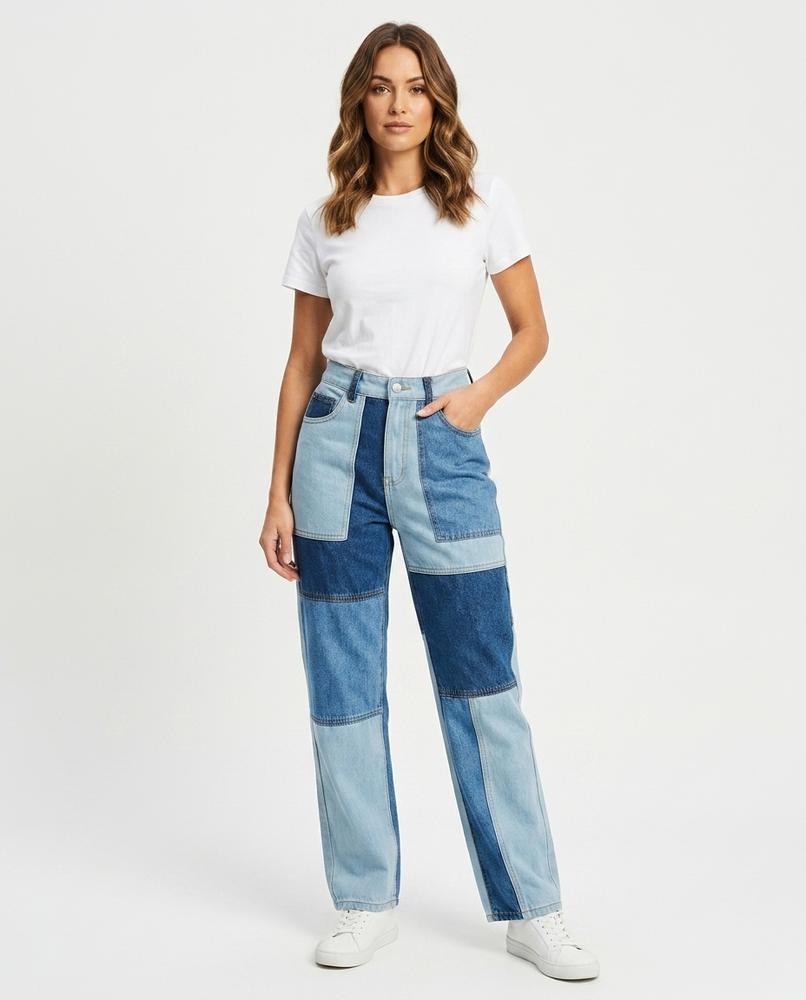 Heidi-Outlet - Arlin | Patchwork High-Waist Pants Women