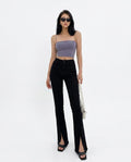 Heidi-Outlet - Vusor | Split-Hem High-Waist Pants Women