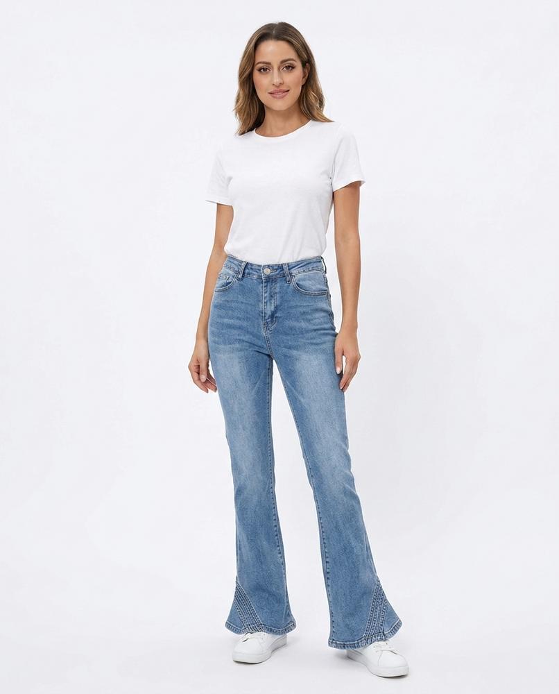Heidi-Outlet - Vusor | Split-Hem High-Waist Pants Women
