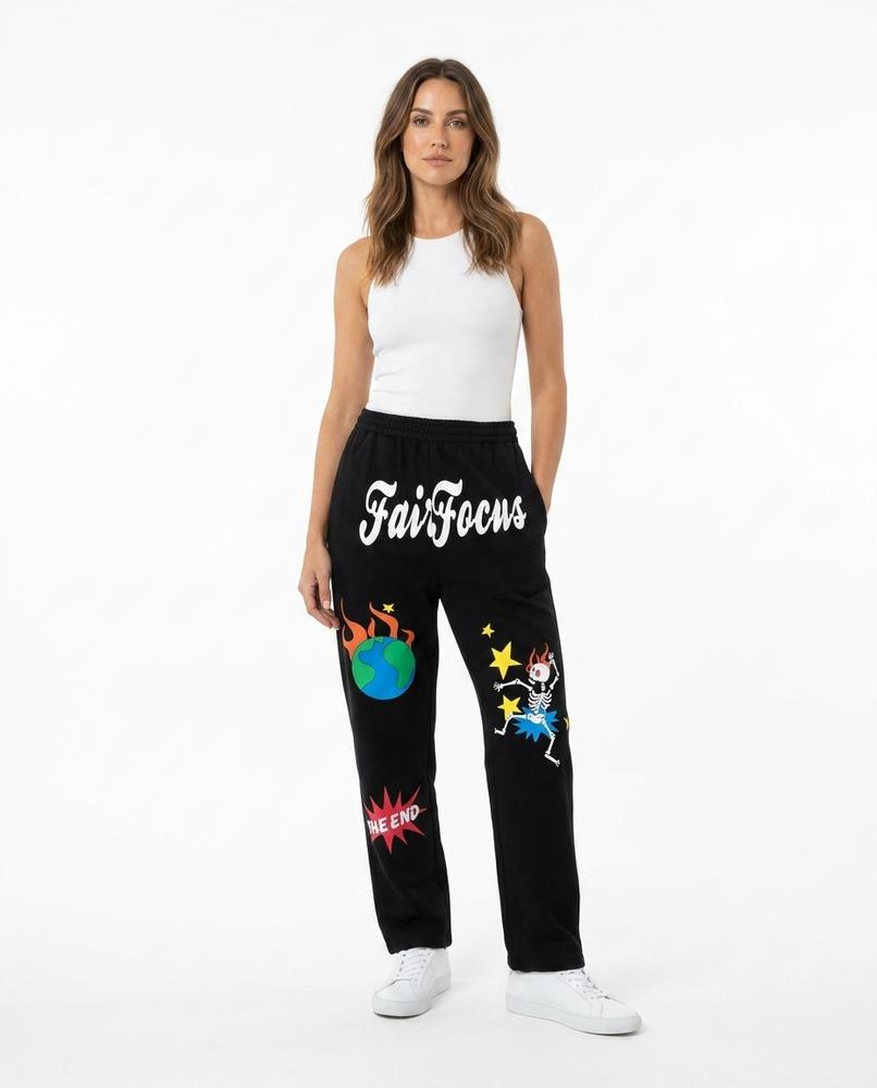 Heidi-Outlet - Lenav | Printed Straight-Leg Pants Unisex