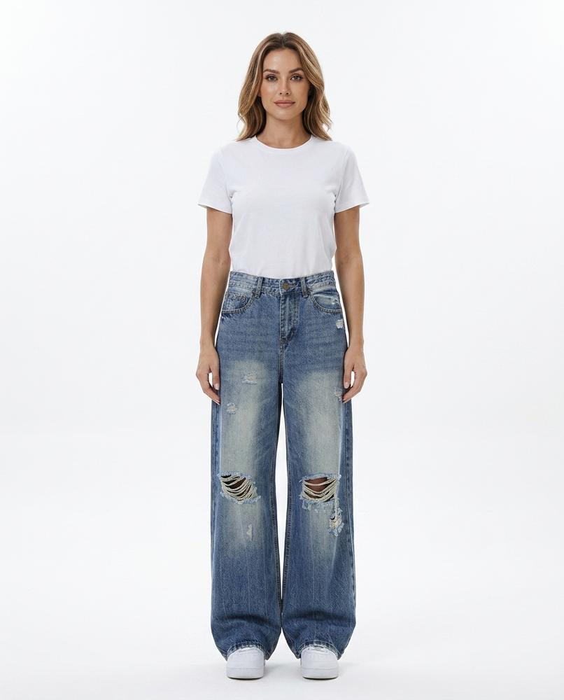 Heidi-Outlet - Surak | Wide-Leg Distressed Pants Unisex
