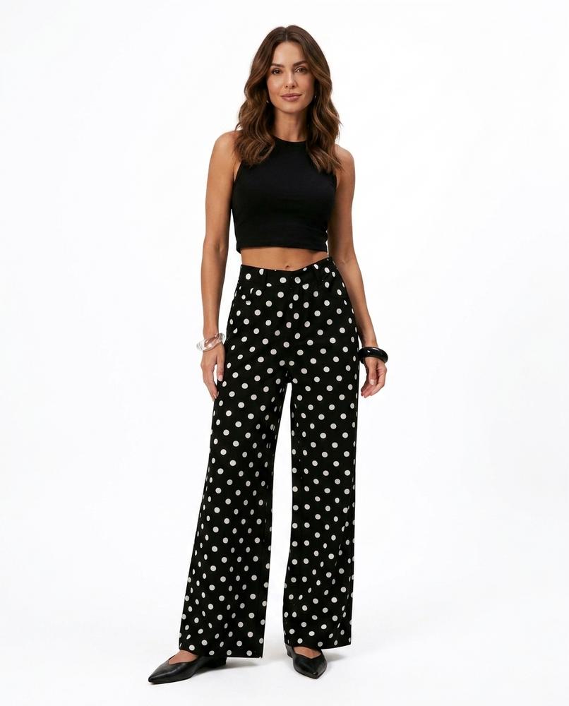 Heidi-Outlet - Vofok | Wide-Leg Polka-Dot Pants Women