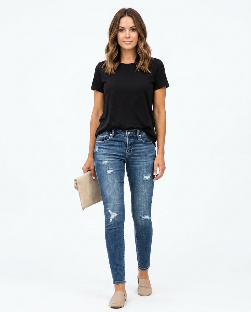 Heidi-Outlet - Komid | Slim-Fit Distressed Pants Women