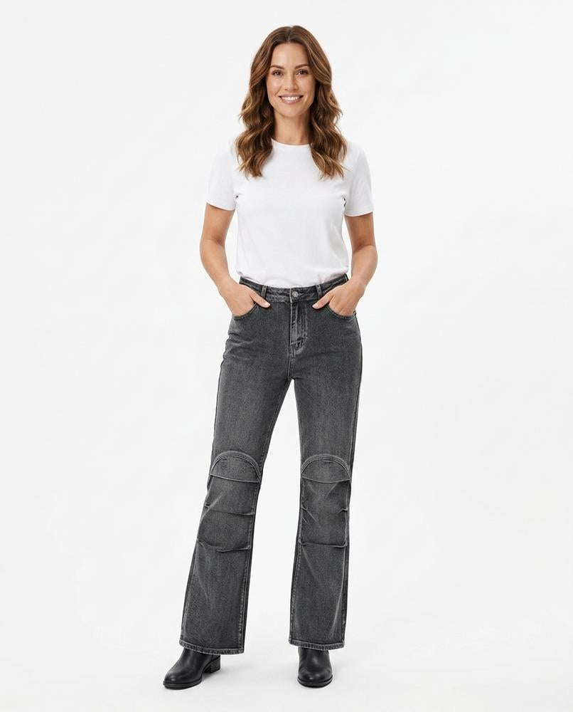 Heidi-Outlet - Vazem | Panelled-Knee Flared Pants Women
