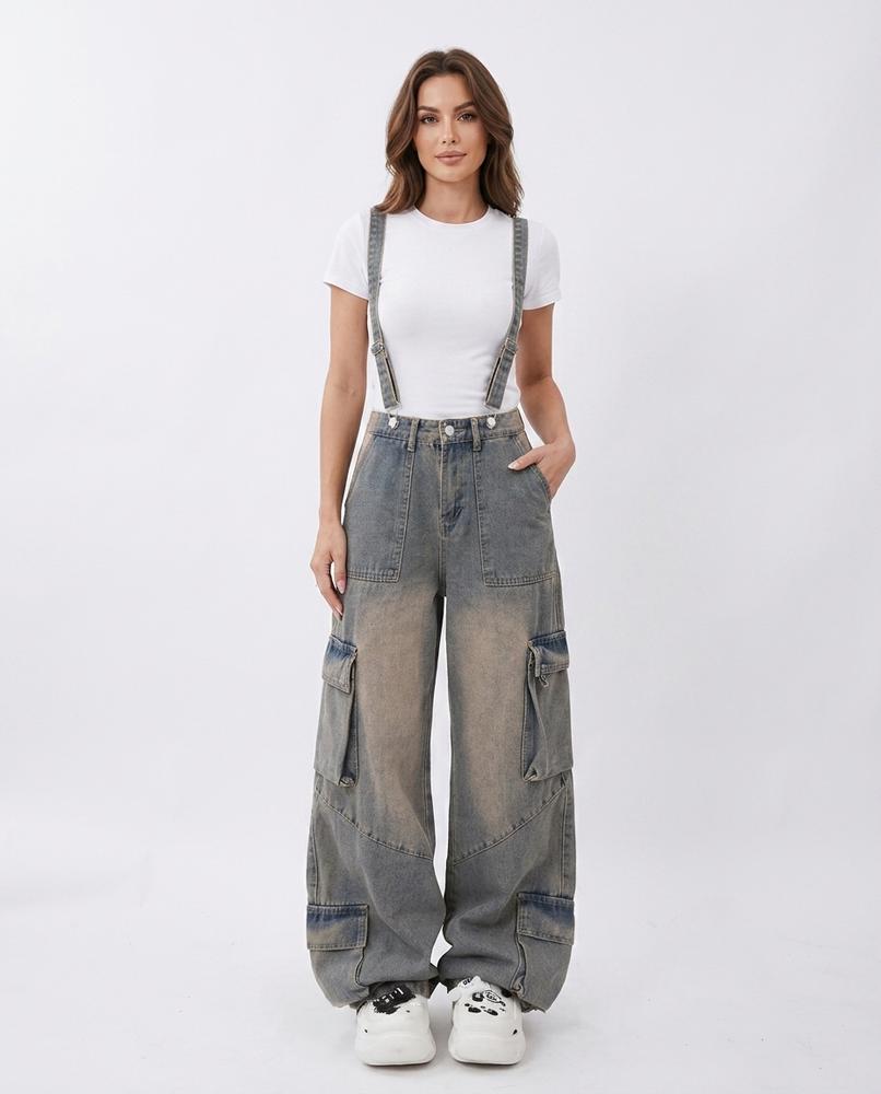 Heidi-Outlet - Tivas | Wide-Leg Suspender Pants Women