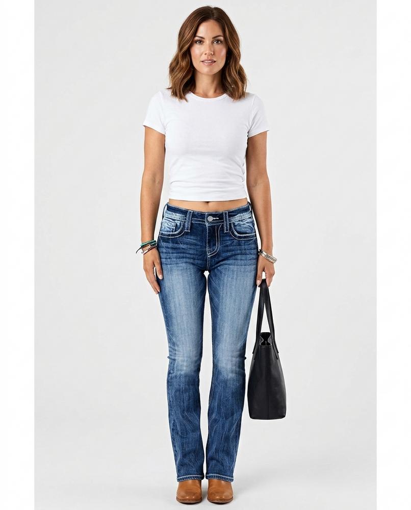 Heidi-Outlet - Simen | Contrast-Stitched Bootcut Pants Women