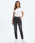 Heidi-Outlet - Dakod | Distressed High-Waist Pants Women