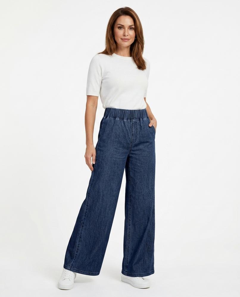 Heidi-Outlet - Rinad | Wide-Leg Elastic-Waist Pants Women