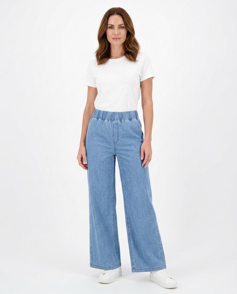 Heidi-Outlet - Rinad | Wide-Leg Elastic-Waist Pants Women