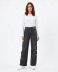 Heidi-Outlet - Zenav | Wide-Leg Snap-Button Pants Women