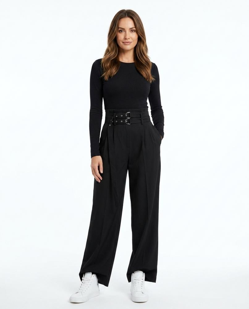 Heidi-Outlet - Cehim | High-Waisted Belted Pants Women