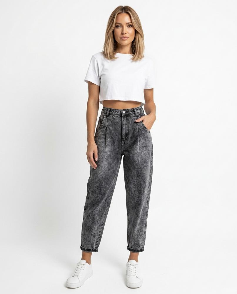 Heidi-Outlet - Mopid | High-Waisted Acid-Washed Pants Women