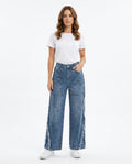 Heidi-Outlet - Maror | Wide-Leg Frayed-Seam Pants Women