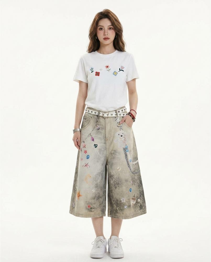 Heidi-Outlet - Legik | Wide-Leg Printed Pants Women