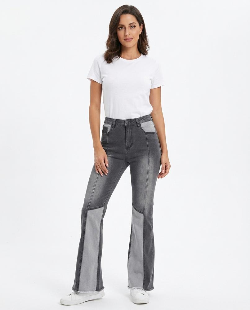 Heidi-Outlet - Sidok | Two-Tone Flared Pants Women