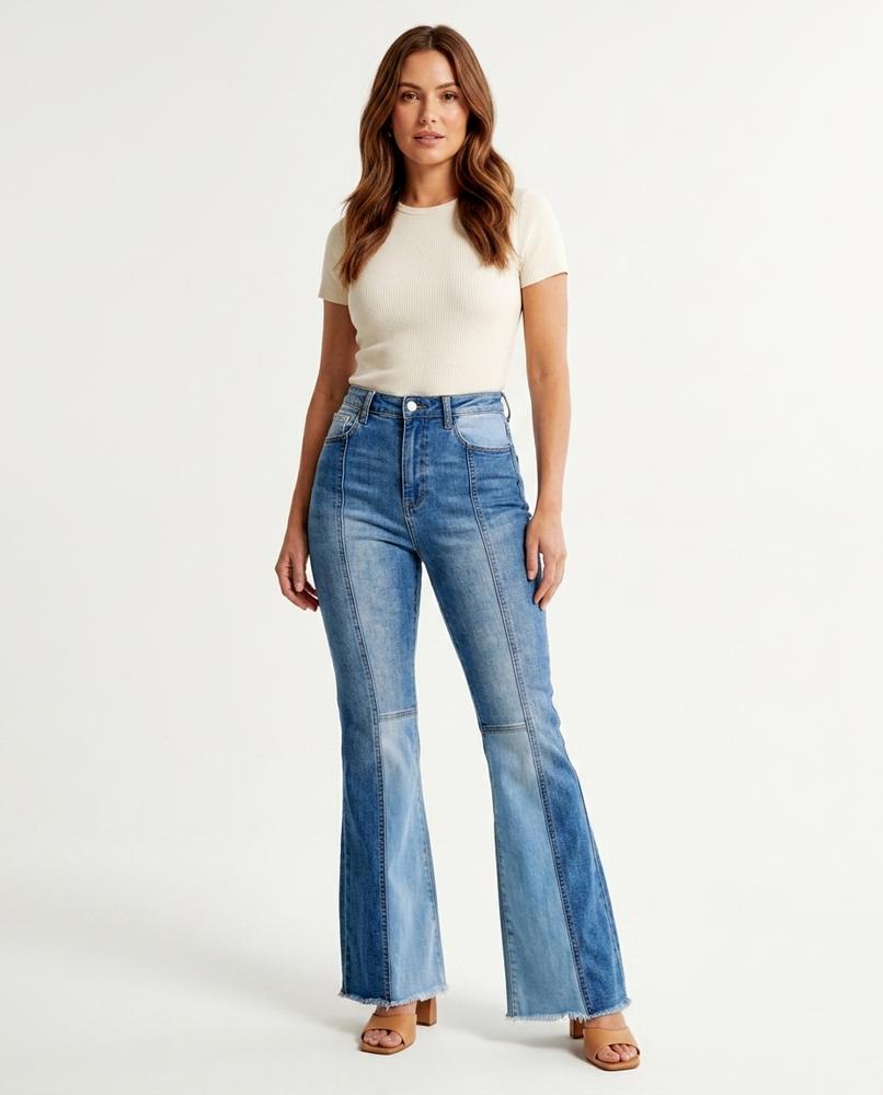 Heidi-Outlet - Sidok | Two-Tone Flared Pants Women