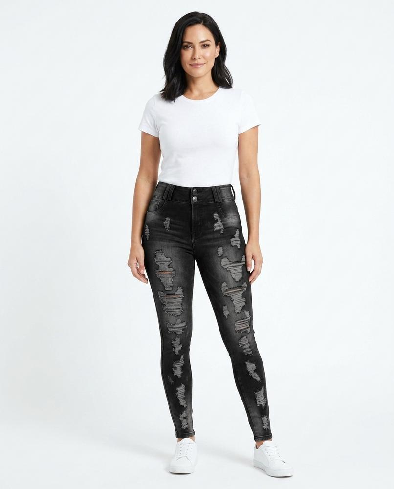 Heidi-Outlet - Mitin | High-Waisted Distressed Pants Women
