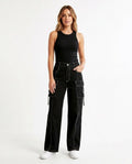 Heidi-Outlet - Migim | Contrast-Stitched Wide-Leg Pants Unisex