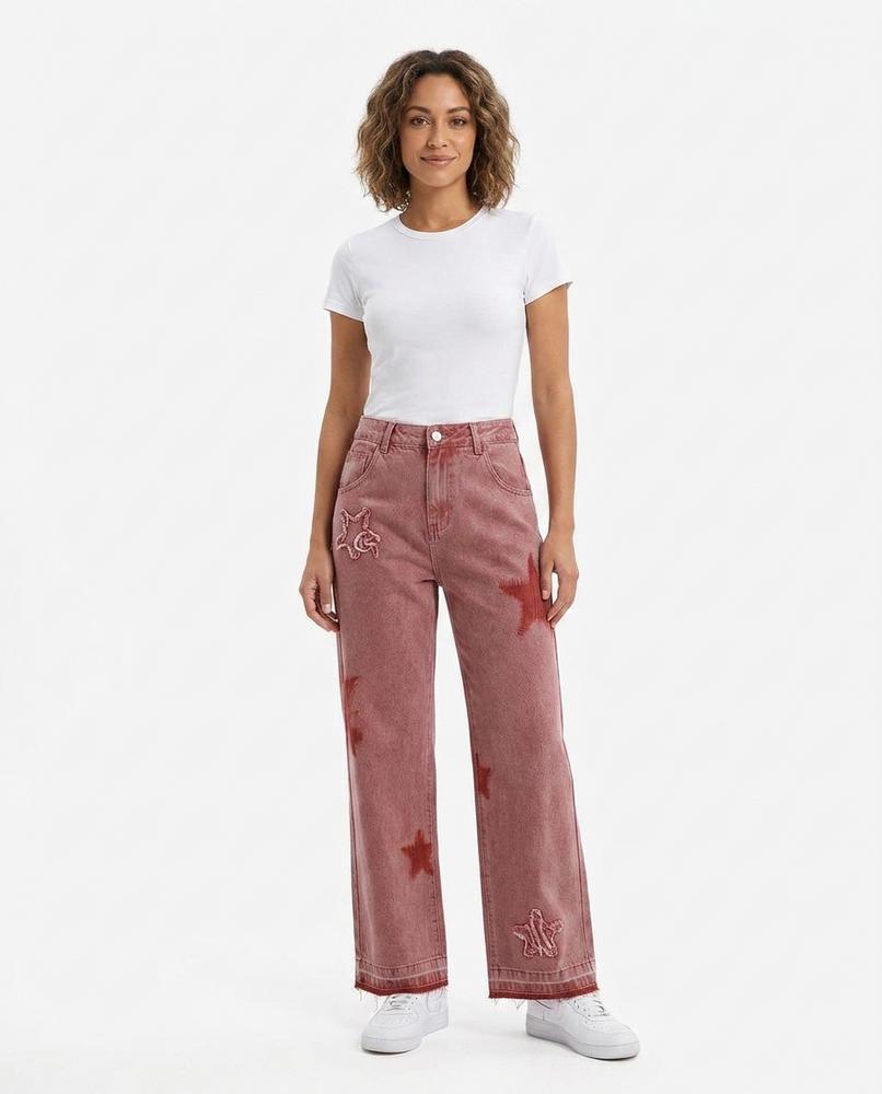 Heidi-Outlet - Kafal | Wide-Leg Embroidered Pants Women