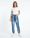 Heidi-Outlet - Cafuk | Patchwork High-Waist Pants Women
