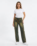 Heidi-Outlet - Yizek | Frayed-Seam Wide-Leg Pants Women