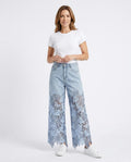 Heidi-Outlet - Covur | Wide-Leg Lace-Detail Pants Women
