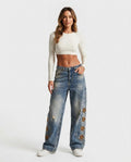 Heidi-Outlet - Tufir | Embroidered Wide-Leg Pants Women