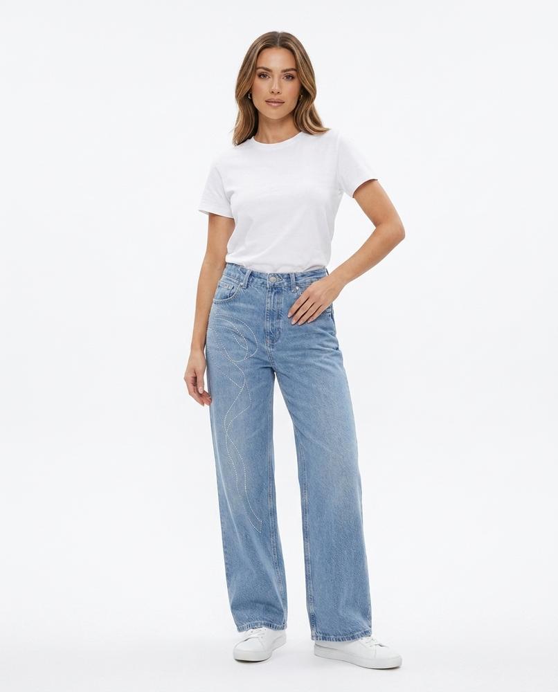 Heidi-Outlet - Vevin | Embellished High-Waist Pants Women