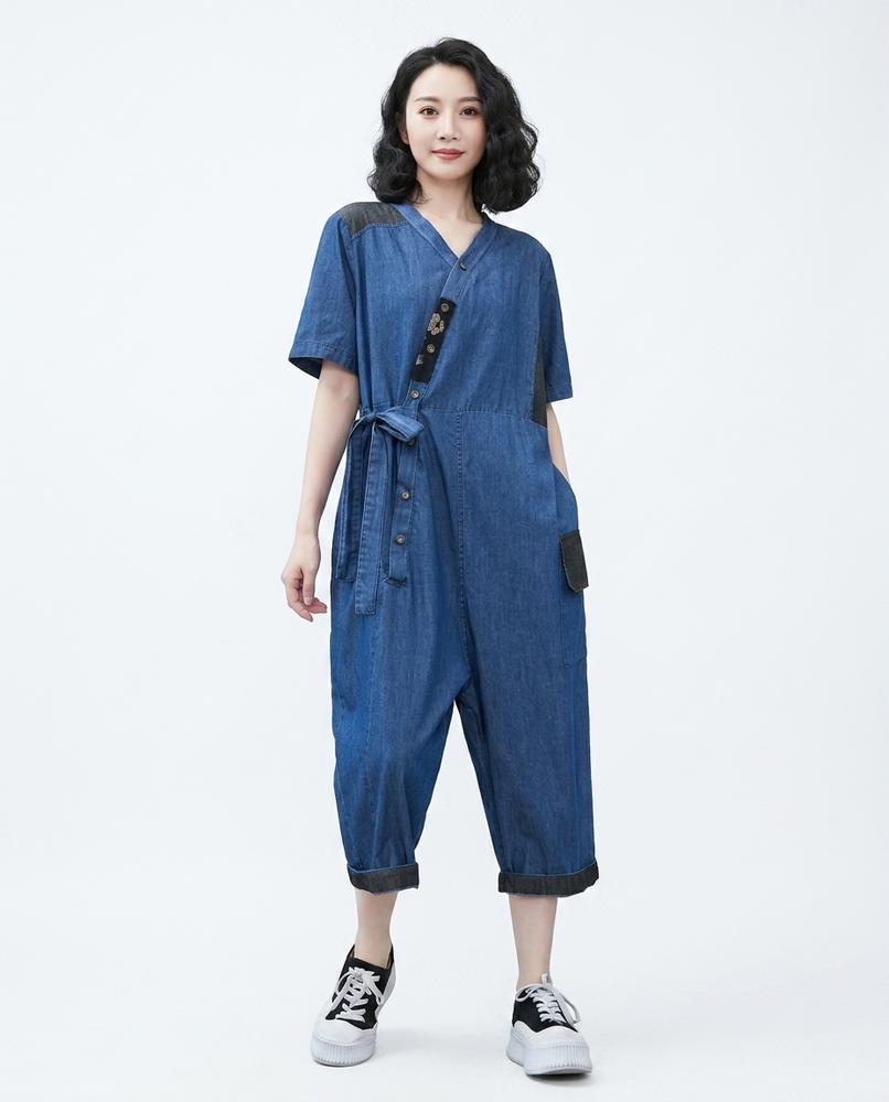 Heidi-Outlet - Aopos | Two-Tone Short-Sleeved Suit Women